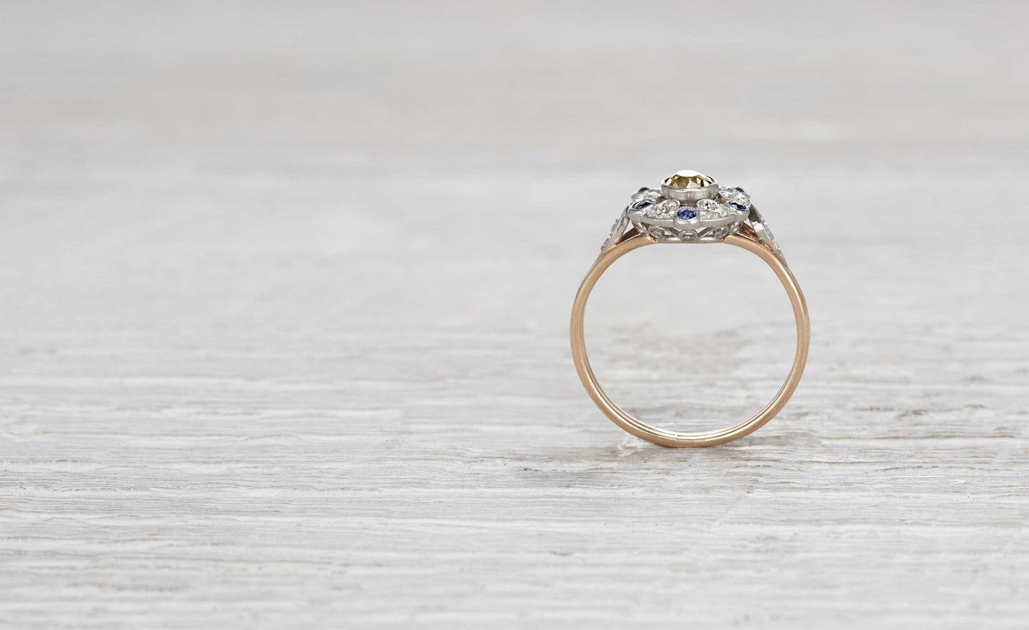 .25 Carat Edwardian Yellow Diamond Ring