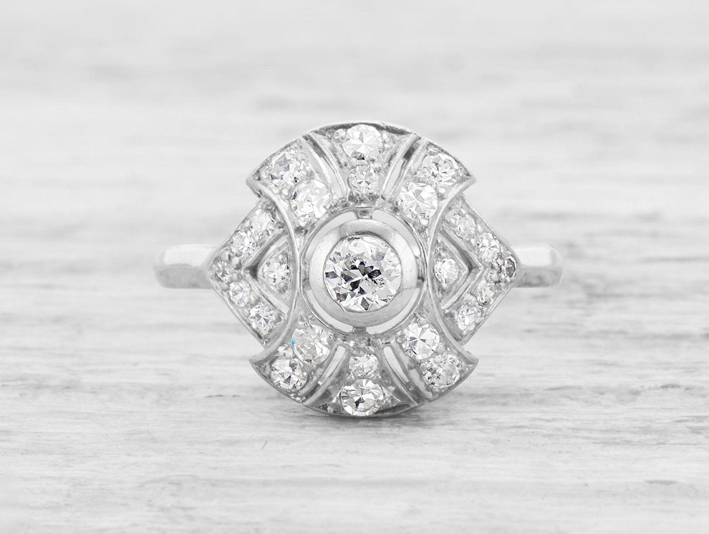 .20 CARAT ART DECO DIAMOND ENGAGEMENT RING