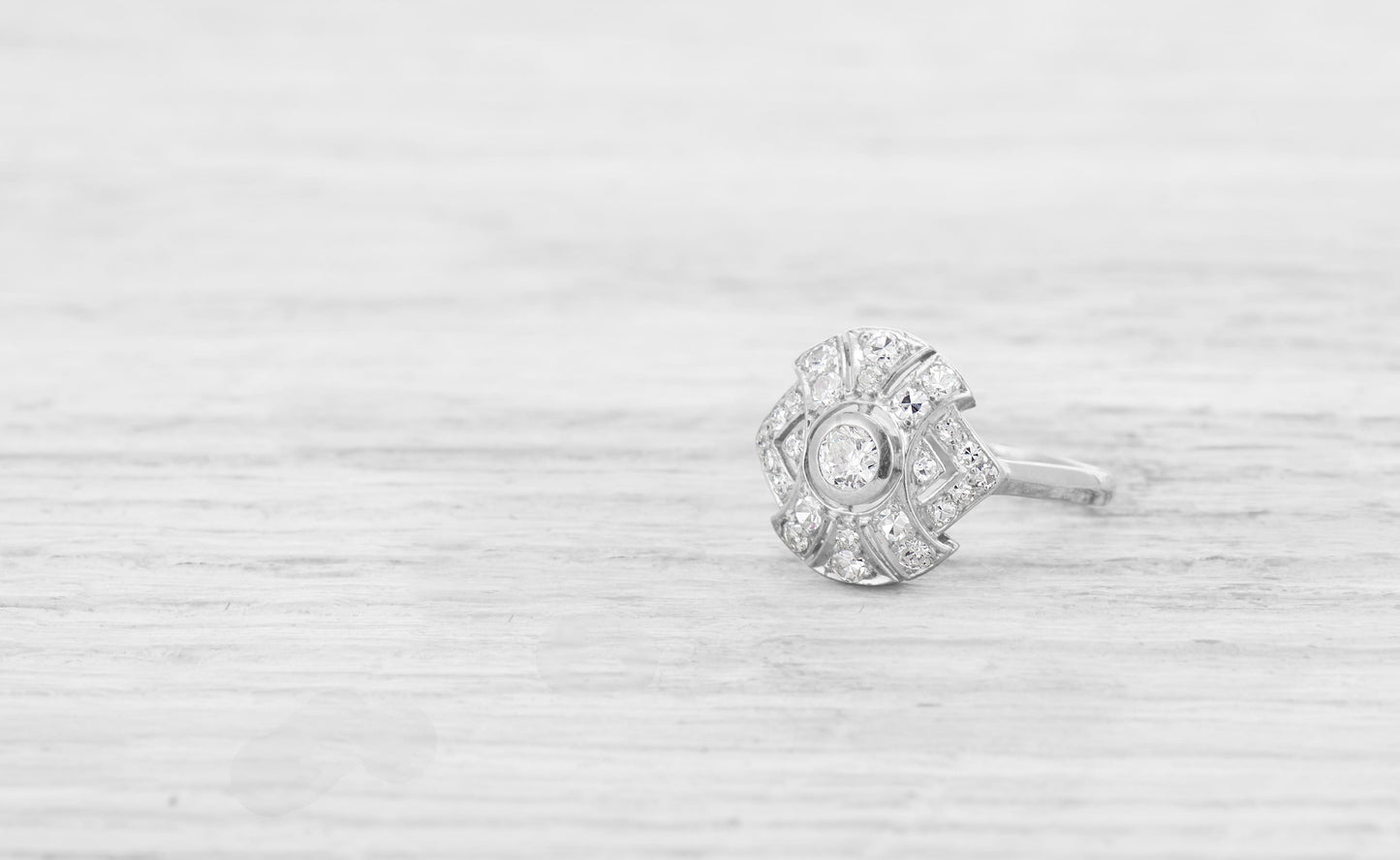 .20 CARAT ART DECO DIAMOND ENGAGEMENT RING