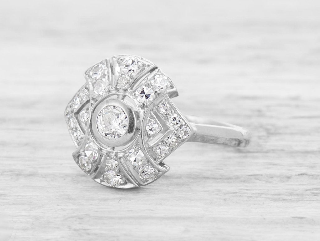 .20 CARAT ART DECO DIAMOND ENGAGEMENT RING