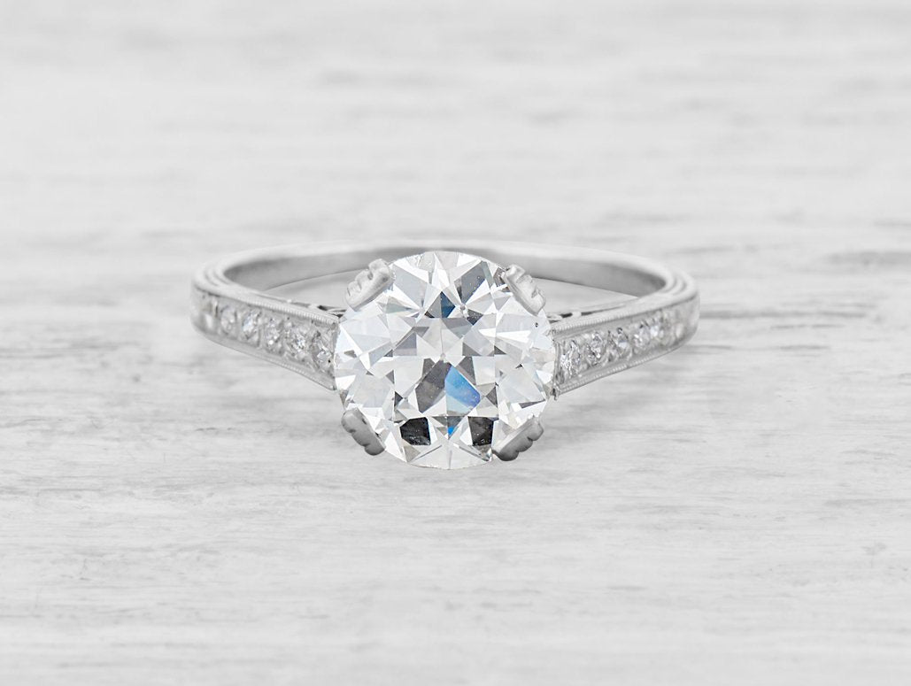 2.21 CARAT EDWARDIAN DIAMOND ENGAGEMENT RING