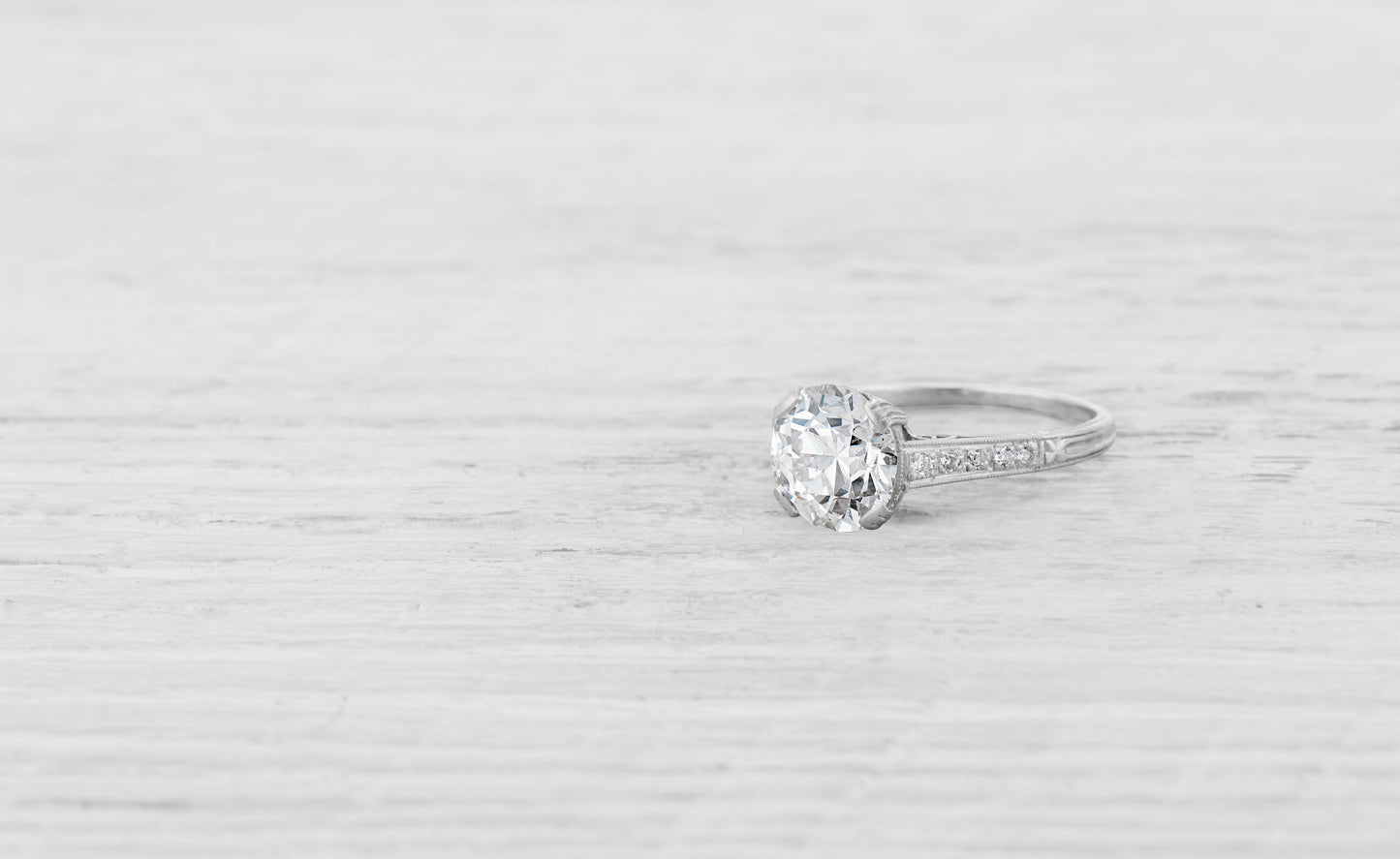 2.21 CARAT EDWARDIAN DIAMOND ENGAGEMENT RING