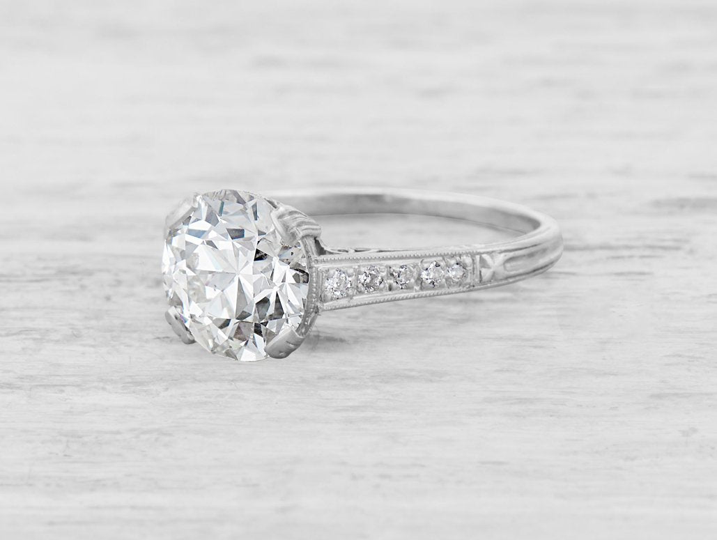 2.21 CARAT EDWARDIAN DIAMOND ENGAGEMENT RING