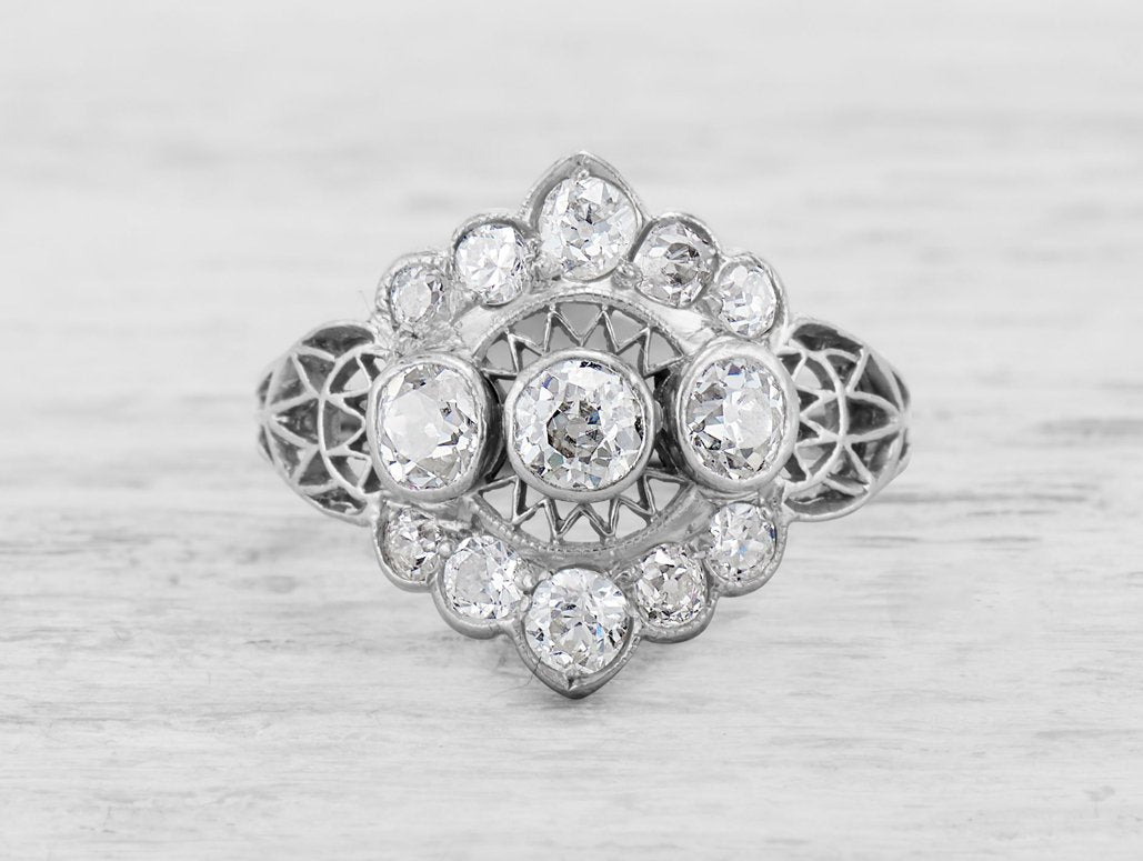 EDWARDIAN DIAMOND FILIGREE ENGAGEMENT RING