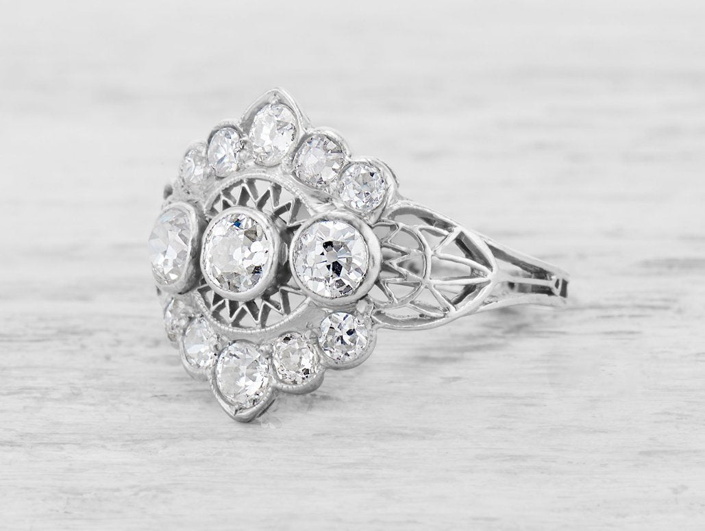 EDWARDIAN DIAMOND FILIGREE ENGAGEMENT RING