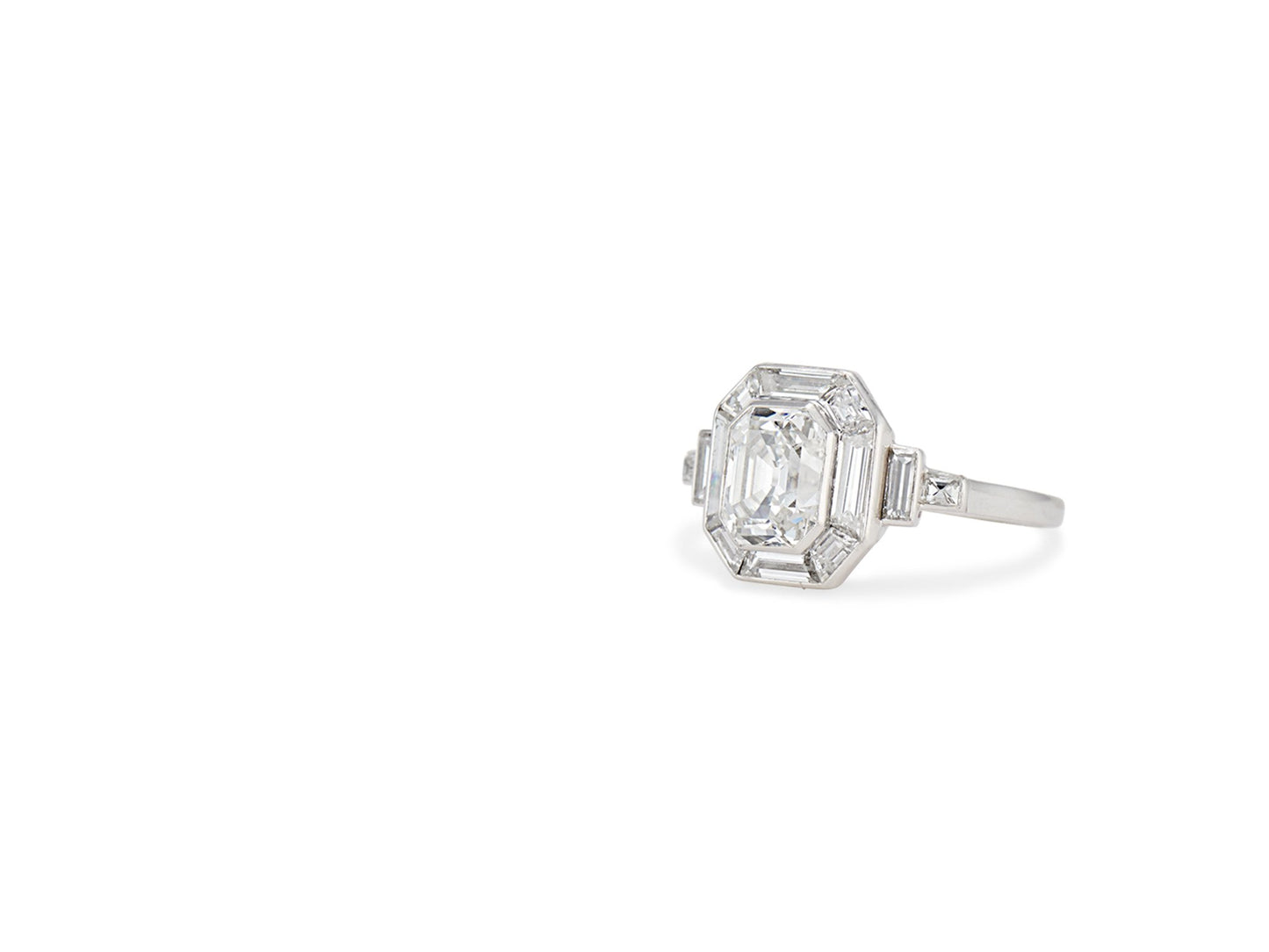 .30 Carat Edwardian Diamond & Ruby Engagement Ring