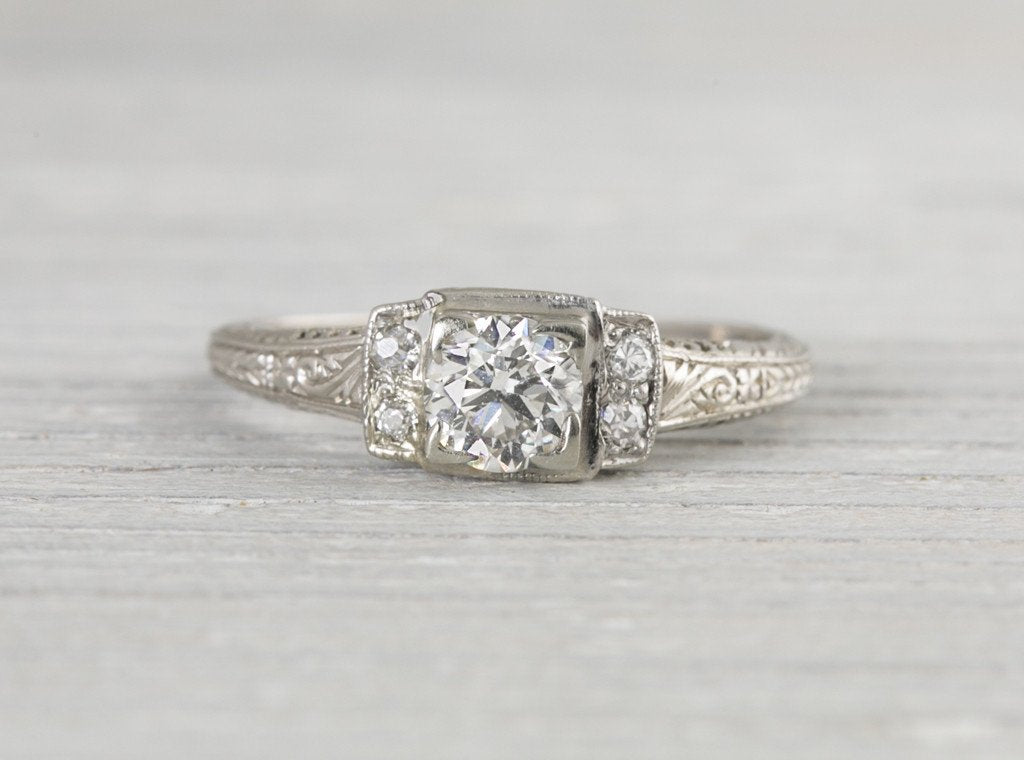 .40 Carat Art Deco Vintage Engagement Ring