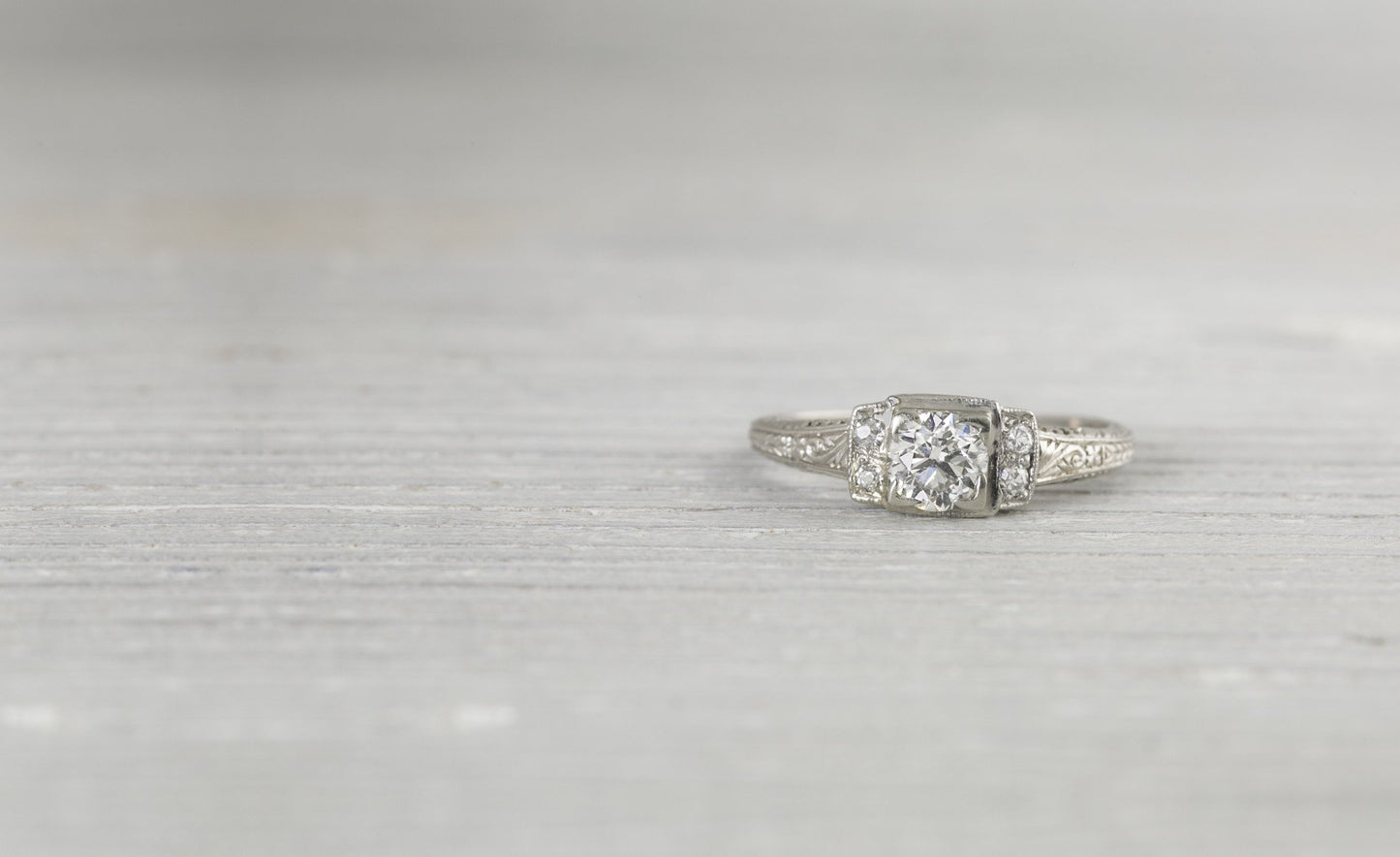 .40 Carat Art Deco Vintage Engagement Ring