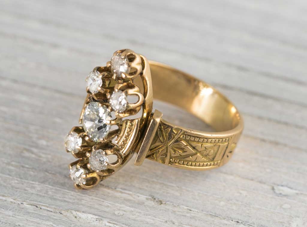 .40 Carat Antique Victorian Gold Engagement Ring