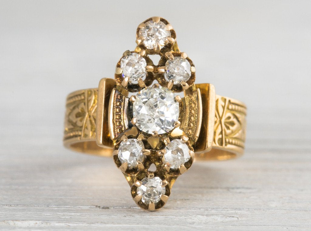 .40 Carat Antique Victorian Gold Engagement Ring