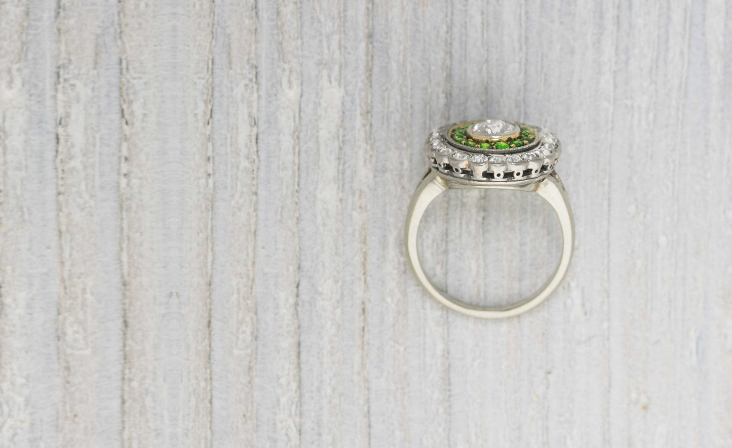 .40 Carat Edwardian Cluster Diamond Engagement Ring