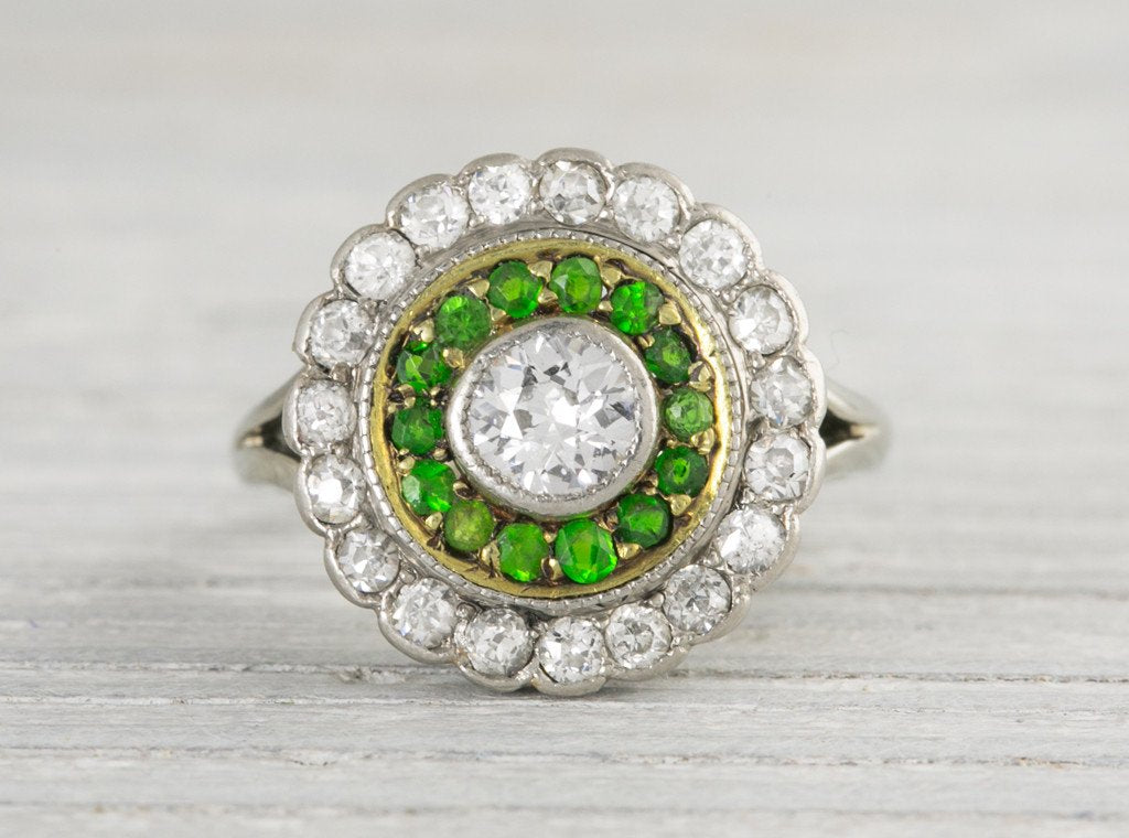 .40 Carat Edwardian Cluster Diamond Engagement Ring