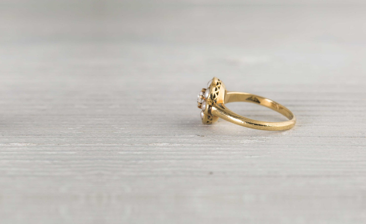 .20 Carat Antique Victorian Gold & Pearl Engagement Ring