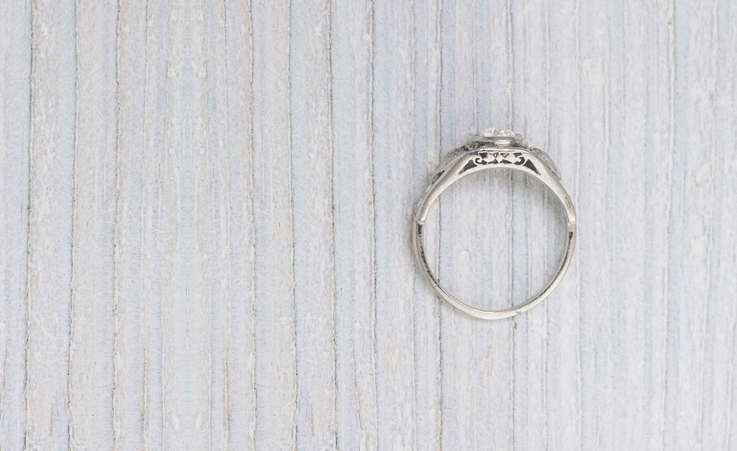 .45 Carat Art Deco Vintage Diamond Engagement Ring