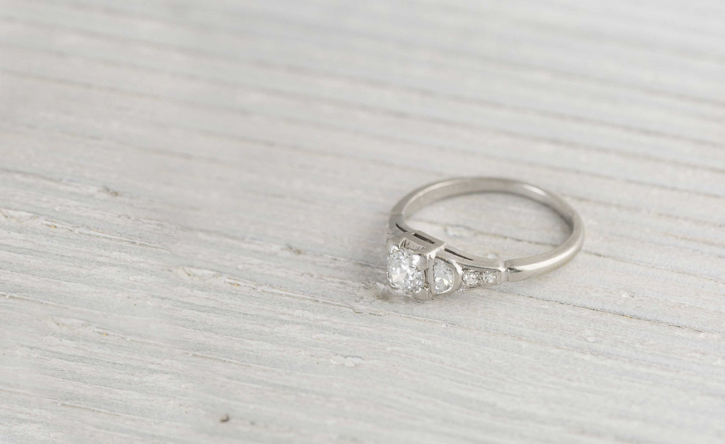 .45 Carat Vintage Diamond Art Deco Engagement Ring