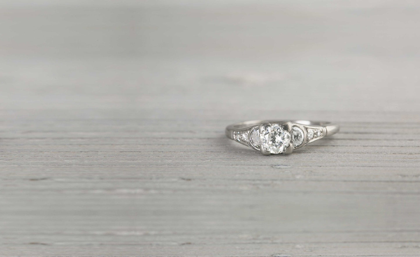 .45 Carat Vintage Diamond Art Deco Engagement Ring