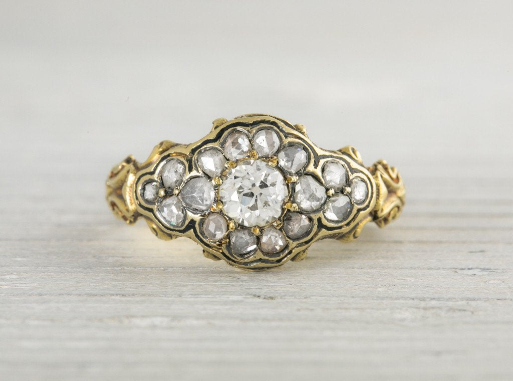 .38 Carat Antique Victorian Gold Diamond Engagement Ring
