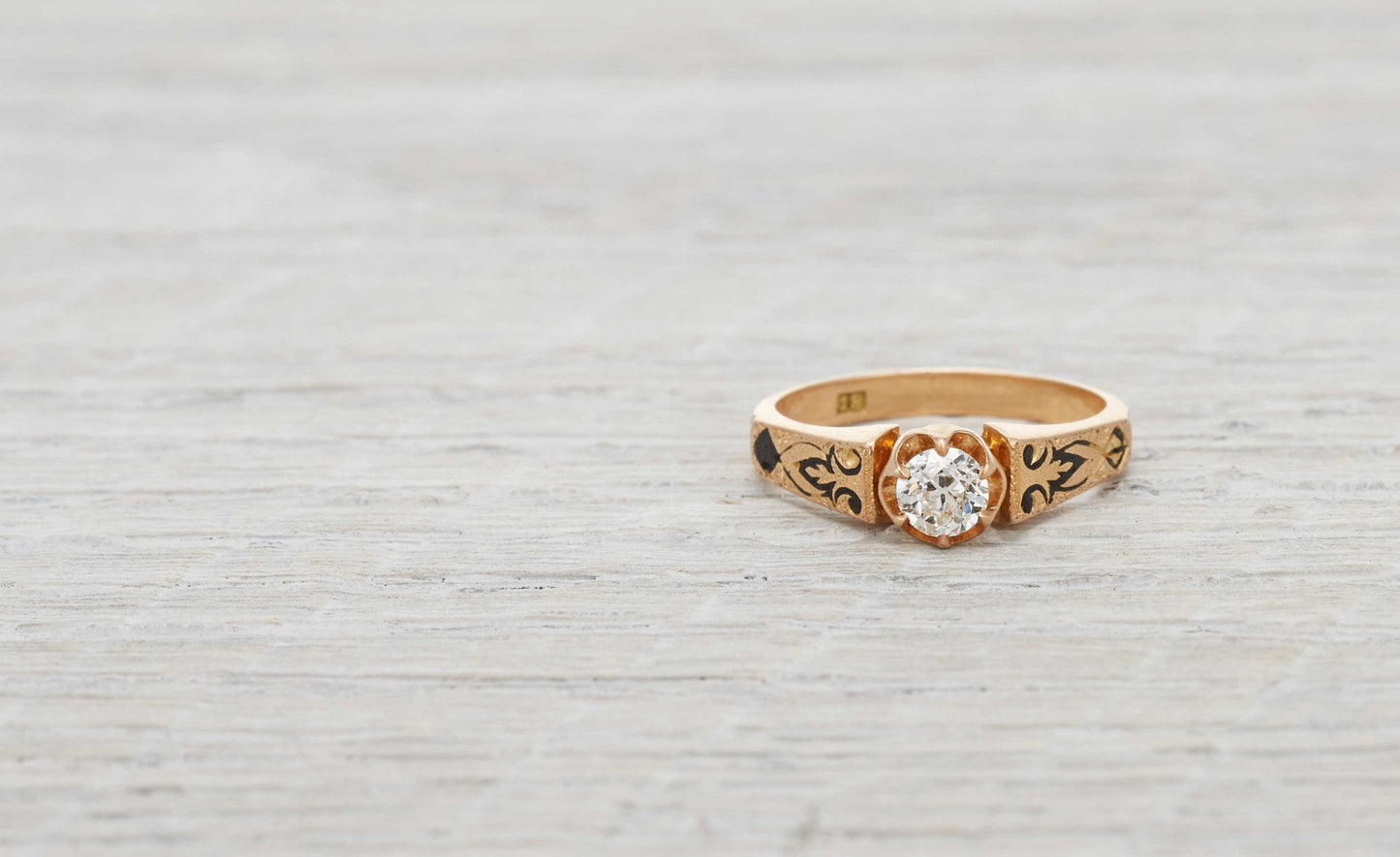 .35 Carat Gold Victorian Engagement Ring