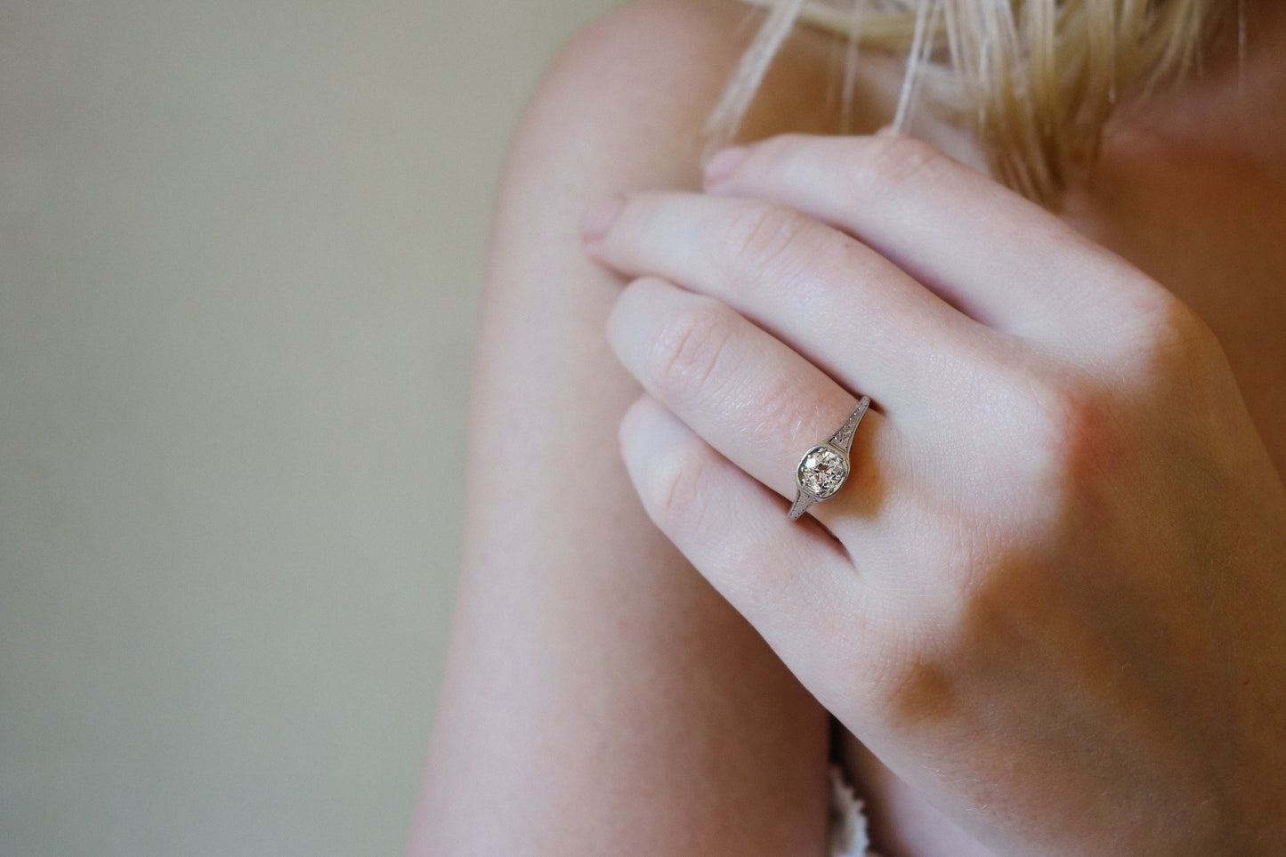 .45 CARAT EDWARDIAN DIAMOND ENGAGEMENT RING