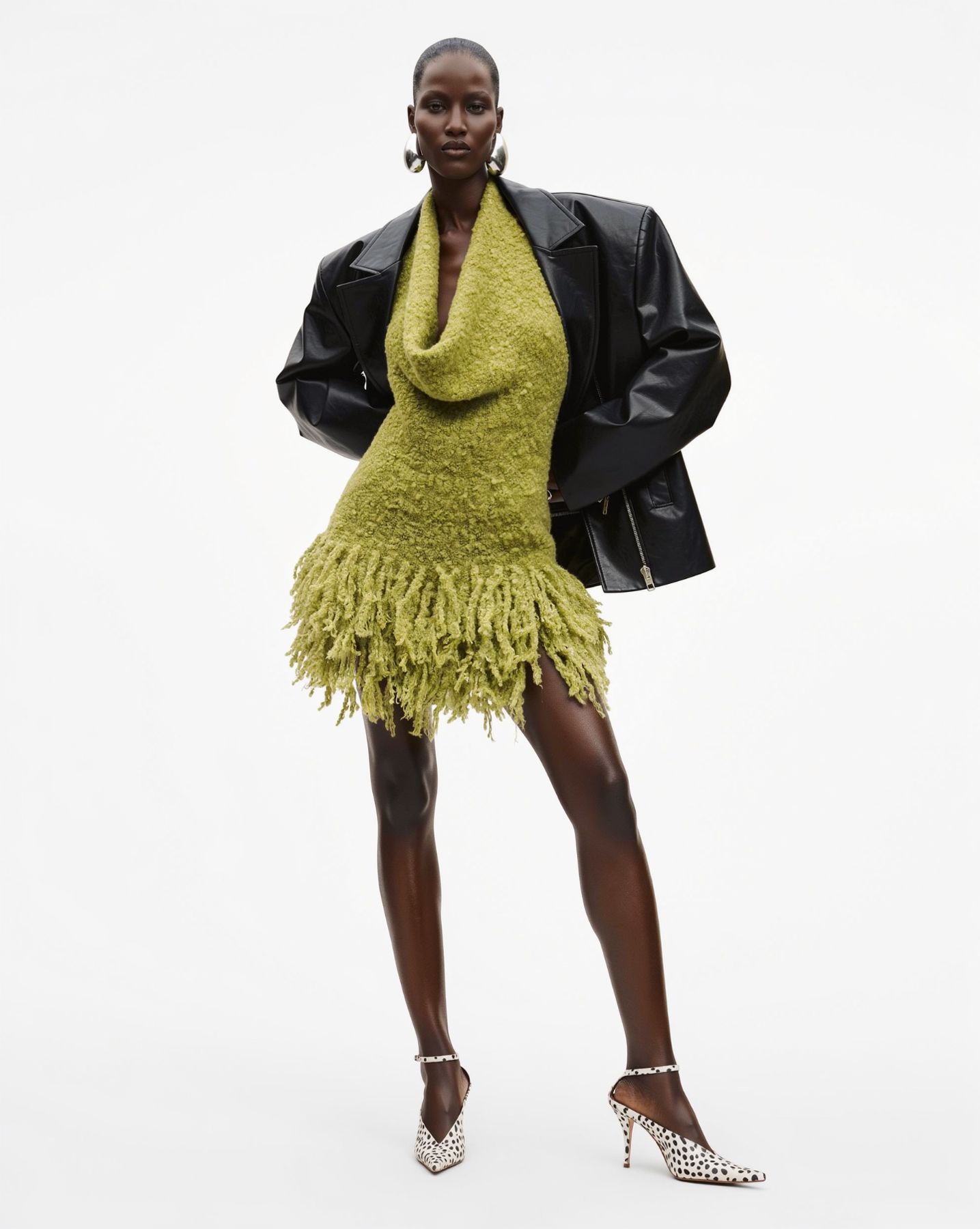 Fringe Halter Mini Dress