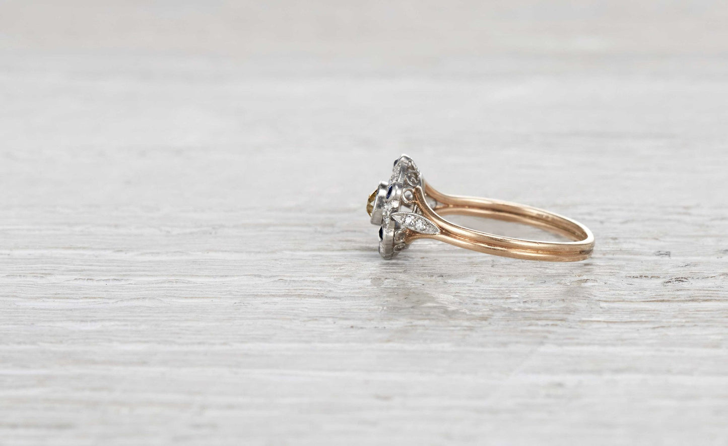 .25 Carat Edwardian Yellow Diamond Ring