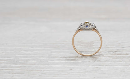 .25 Carat Edwardian Yellow Diamond Ring
