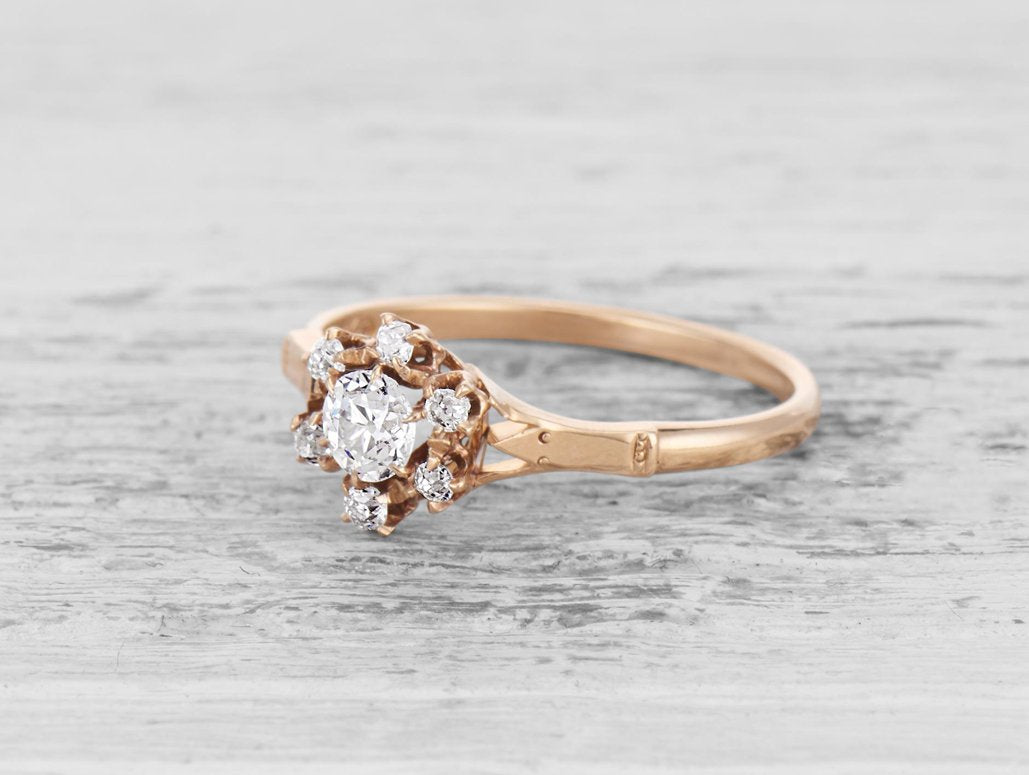 .30 CARAT VICTORIAN DIAMOND CLUSTER RING