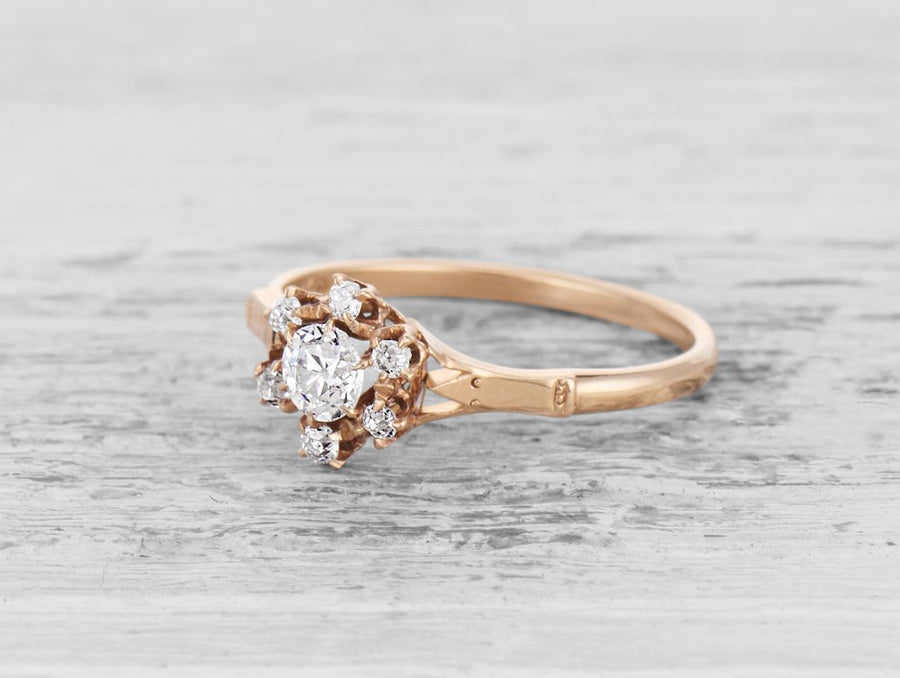 .30 CARAT VICTORIAN DIAMOND CLUSTER RING