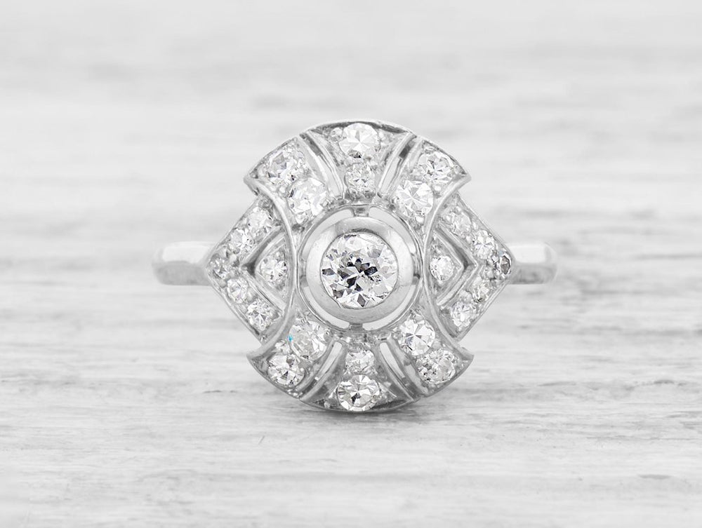 .20 CARAT ART DECO DIAMOND ENGAGEMENT RING