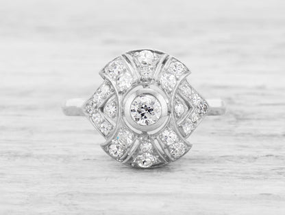 .20 CARAT ART DECO DIAMOND ENGAGEMENT RING