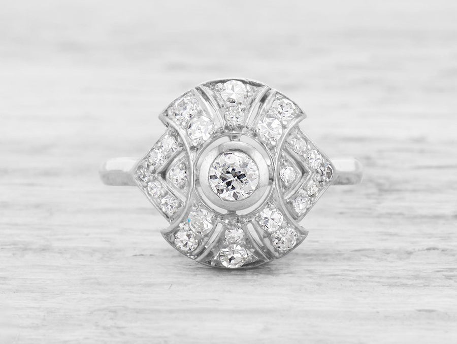 .20 CARAT ART DECO DIAMOND ENGAGEMENT RING