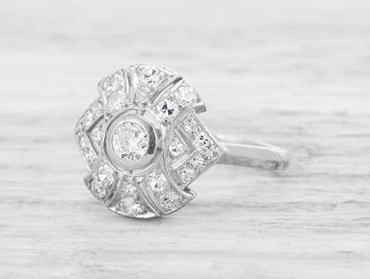 .20 CARAT ART DECO DIAMOND ENGAGEMENT RING
