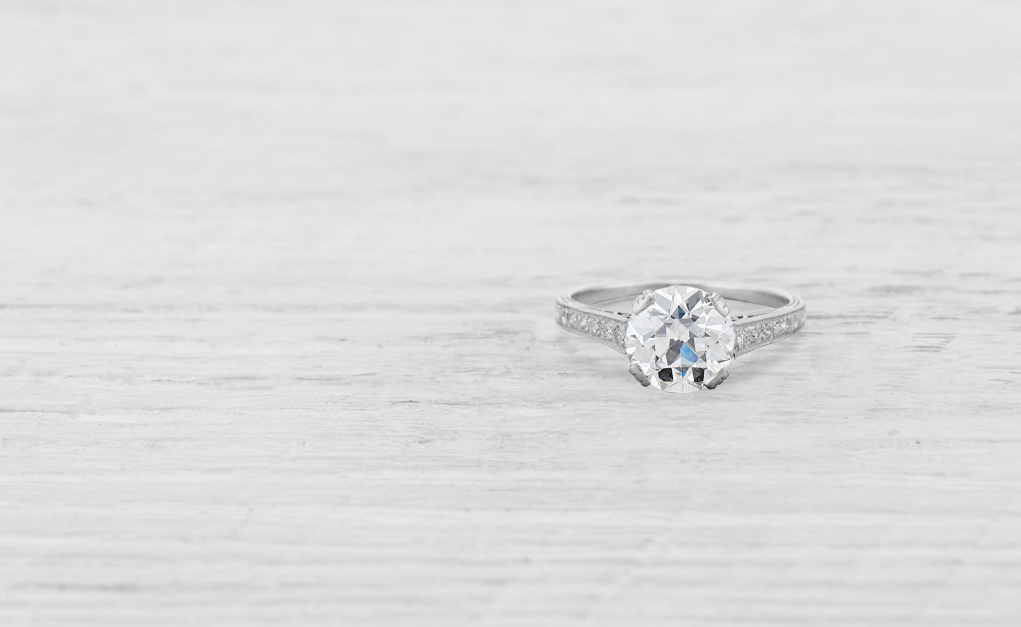2.21 CARAT EDWARDIAN DIAMOND ENGAGEMENT RING