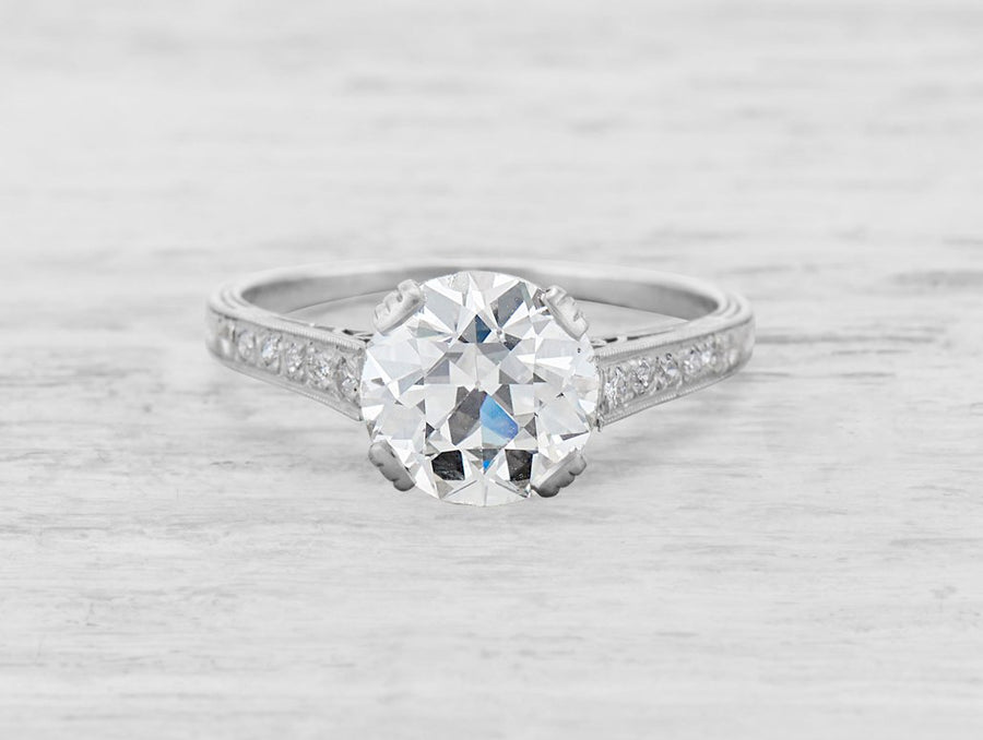 2.21 CARAT EDWARDIAN DIAMOND ENGAGEMENT RING