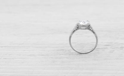 2.21 CARAT EDWARDIAN DIAMOND ENGAGEMENT RING