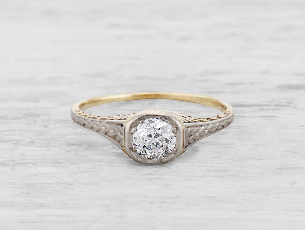 .45 CARAT EDWARDIAN DIAMOND ENGAGEMENT RING