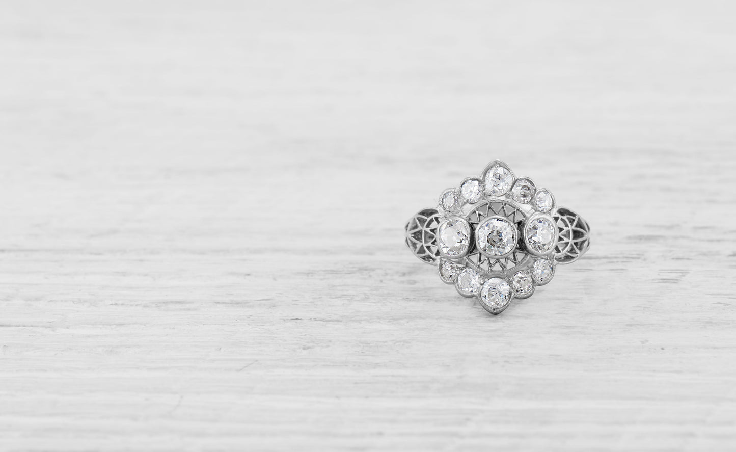 EDWARDIAN DIAMOND FILIGREE ENGAGEMENT RING