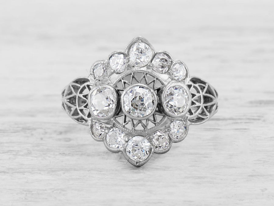 EDWARDIAN DIAMOND FILIGREE ENGAGEMENT RING