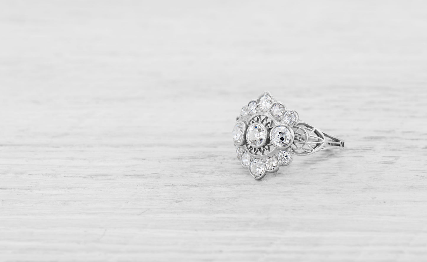 EDWARDIAN DIAMOND FILIGREE ENGAGEMENT RING