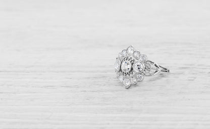 EDWARDIAN DIAMOND FILIGREE ENGAGEMENT RING
