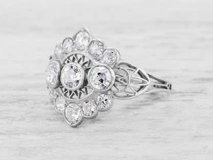 EDWARDIAN DIAMOND FILIGREE ENGAGEMENT RING