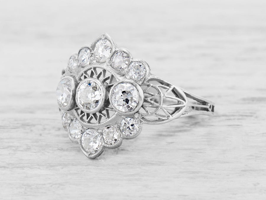 EDWARDIAN DIAMOND FILIGREE ENGAGEMENT RING
