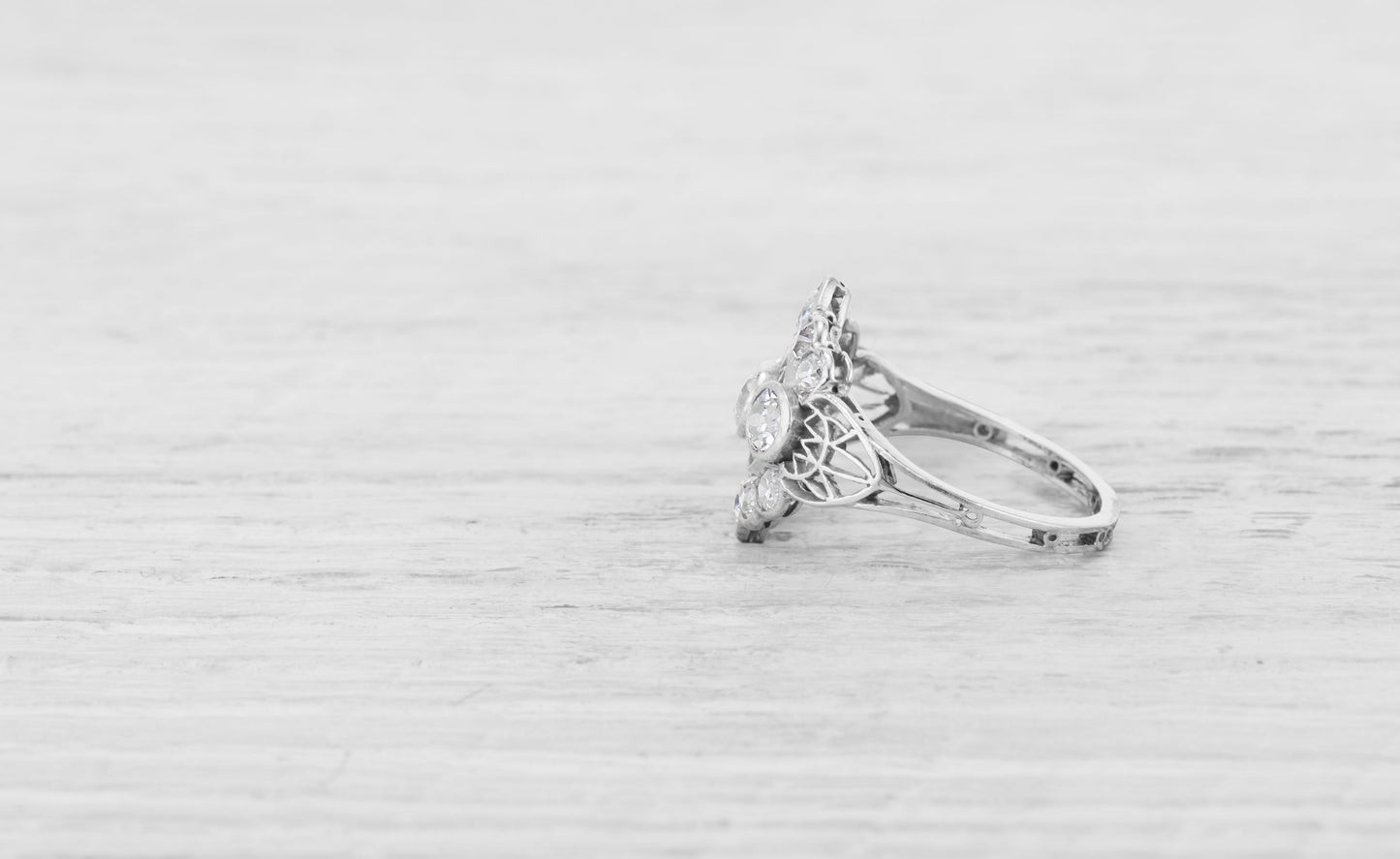 EDWARDIAN DIAMOND FILIGREE ENGAGEMENT RING