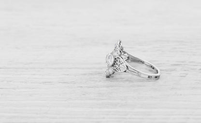 EDWARDIAN DIAMOND FILIGREE ENGAGEMENT RING