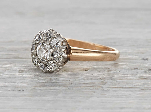 .32 Carat Edwardian Diamond Cluster Ring