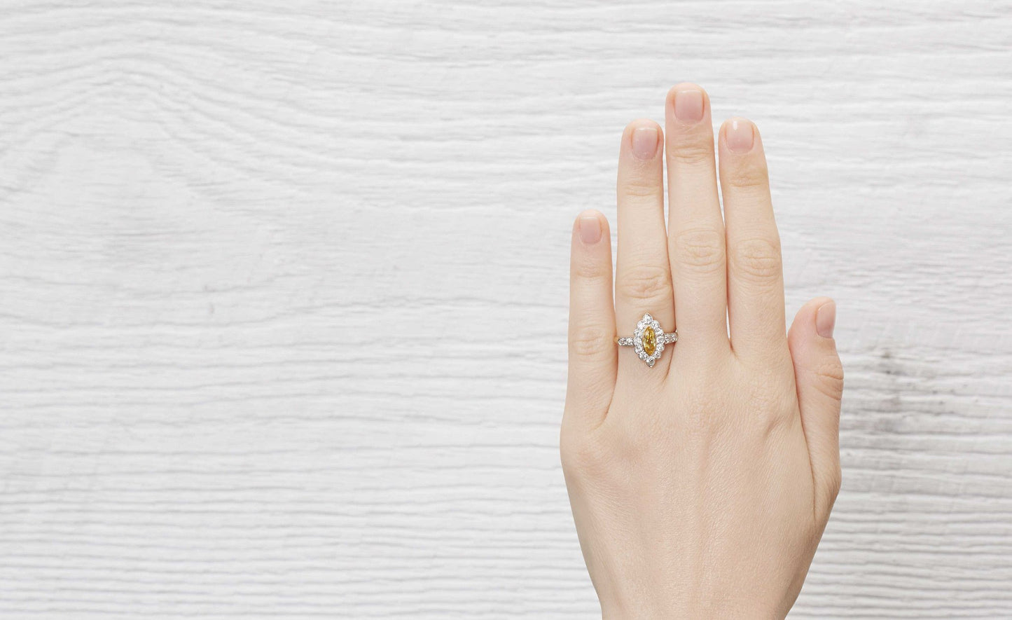 .42 Carat Edwardian Yellow Diamond Ring