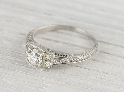 .40 Carat Art Deco Vintage Engagement Ring