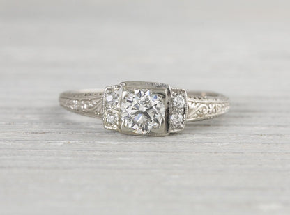 .40 Carat Art Deco Vintage Engagement Ring