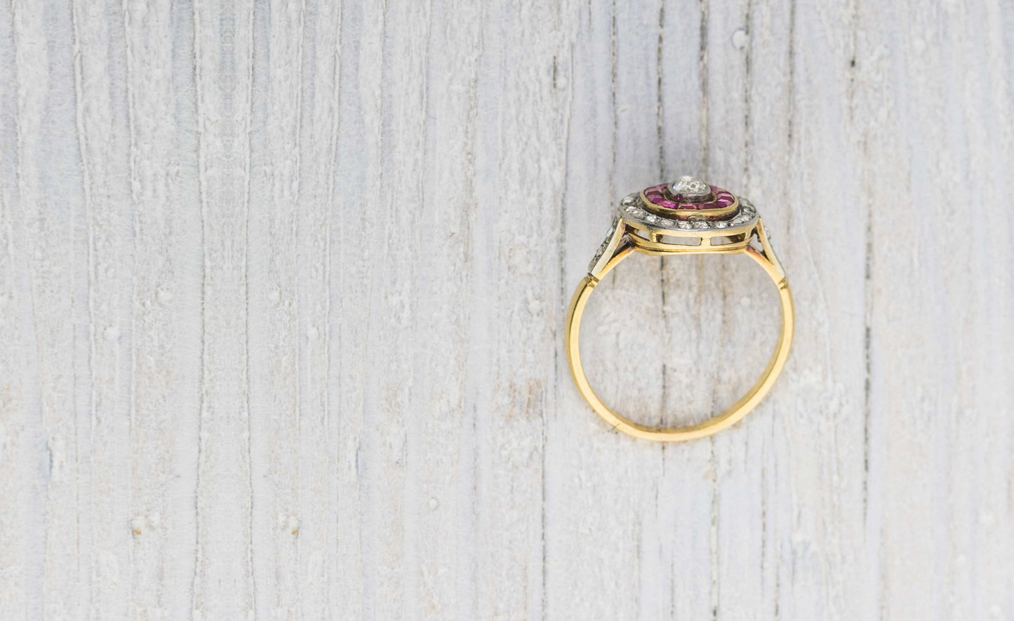.25 Carat Vintage Ruby & Diamond Edwardian Engagement Ring