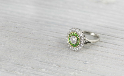 .40 Carat Edwardian Cluster Diamond Engagement Ring